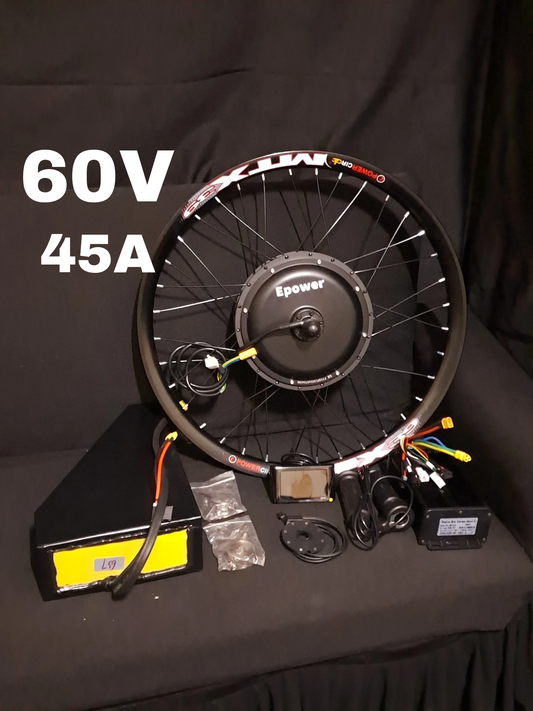 60V battery + 45a, 2800w peak ebike conversion kit