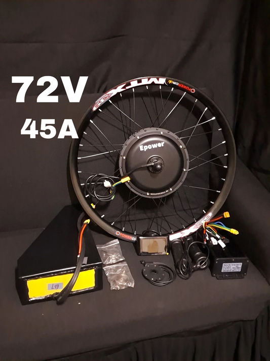 72V battery + 45a, 3500w peak ebike conversion kit